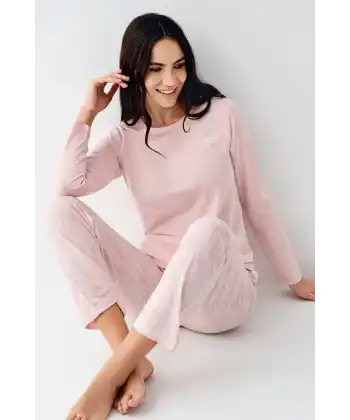 Pierre Cardin 9085-S Kadın Uzun Kol Pijama Takım