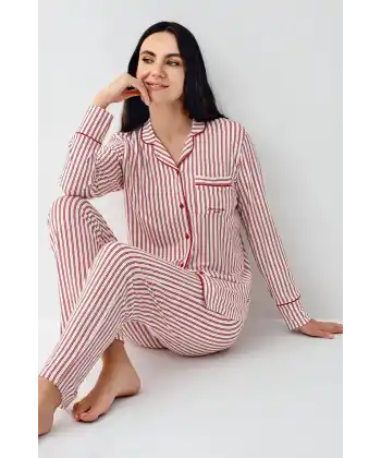 Pierre Cardin 9113-S Kadın Uzun Kollu Pijama Takımı