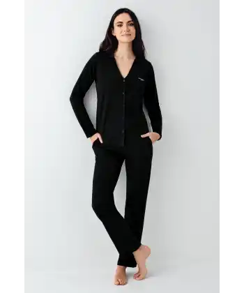 Pierre Cardin 9115-S Kadın Uzun Kol Pijama Takımı