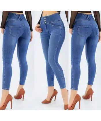 Yüksel Bel Likralı Kot Pantolon (Mavi)