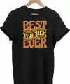 24 Kasım Öğretmenler Günü Hediye Baskılı Oversize Bisiklet Yaka T-shirt - Siyah