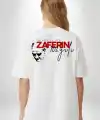 30 Ağustos Zafer Bayramı Atatürk Temalı Oversize Bisiklet Yaka T-shirt - Beyaz