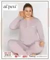 Alperi B790-38 Battal Kadın Uzun Kol Pijama Takımı