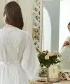 Aqua 26355 Otrişli Şifon Pullu Brodeli Sabahlık