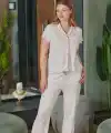 Aqua 26520 Kadın Düğmeli Kısa Kol Pijama Takımı