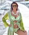 Argento 2106-3025 Kadın Önü Açık Uzun Kaftan
