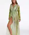 Argento 2106-3025 Kadın Önü Açık Uzun Kaftan