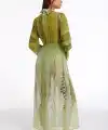 Argento 2106-3025 Kadın Önü Açık Uzun Kaftan