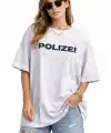 Asit Yıkamalı Oversize Tişört ön Ve Arkası Baskılı %100 Pamuk Street Style T-Shirt - Beyaz