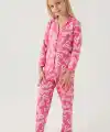 Barbie 1767-G Kız Çocuk Garson Gömlek Pijama Takımı