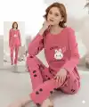 Boyraz 0353 Kadın Penye Uzun Kol Pijama Takımı