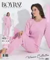 Boyraz 06039 Kadın İnterlok Kumaş Uzun Kol Pijama Takımı