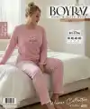 Boyraz BPS-01786 Kadın Battal  Uzun Kollu Pijama Takımı