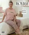 Boyraz BPS-01788  Kadın Battal Kısa Kol Kapri Takım