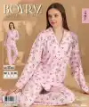 Boyraz ML-01438 Kadın Uzun Kol Boydan Düğmeli Pijama Takımı