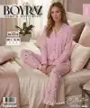 Boyraz ML-01518 Kadın Uzun Kol Boydan Düğmeli Pijama Takımı