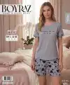 Boyraz ML-01927 Kadın Milan Kısa Kol Şortlu Takım
