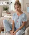Boyraz PT-01883 Kadın Pointella Kısa Kol Pijama Takımı