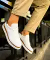 CH979 Santoni GBT Spor Erkek Ayakkabı BEYAZ/TABA