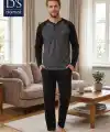 Ds Damat 2603 Erkek Mavenck Uzun Kol Pijama Takımı