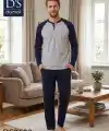 Ds Damat 2603 Erkek Mavenck Uzun Kol Pijama Takımı