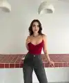 Derin Dekolte Askılı Body Sırt Dekolteli Şık Kolsuz Yazlık Bodysuit - Kırmızı