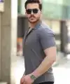 Erkek Apaj Yaka Kısa Kollu Gömlek