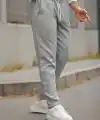 Erkek Beli Bağcıklı çizgili Pantolon