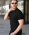 Erkek Bisiklet Yaka Petek Dokulu Kısa Kollu Triko Tişört