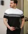 Erkek çizgili Kısa Kollu T-shirt