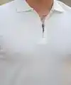 Erkek Fermuarlı Yakalı Kısa Kollu Tshirt
