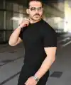 Erkek Fitilli Bisiklet Yaka Kısa Kollu Tişört