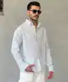 Erkek İnce Çizgili Gofre Kumaş Rahat Kalıp Gömlek