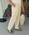 Erkek İthal Yıkamalı Keten Pantolon
