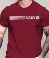 Erkek Kısa Kollu Nasa Baskı Basic Erkek T-shirt
