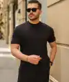 Erkek Kolları Dar Kesim Rahat Kalıp Basic Tişört