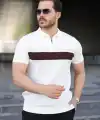 Erkek Örgü Desenli Renkli Kısa Kollu Triko Tişört