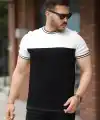 Erkek Parçalı Renk Kısa Kollu Tişört