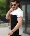 Erkek Parçalı Renk Kısa Kollu Tişört