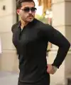 Erkek Pirinç Desenli Uzun Kollu Yakalı Triko