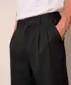 Erkek Rahat Kesim Çift Pileli Beli Lastikli Pantolon
