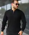 Erkek Selanik örme Yakalı Uzun Kollu Triko
