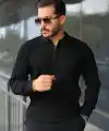 Erkek Selanik örme Yakalı Uzun Kollu Triko
