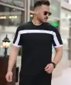 Erkek şerit Detaylı Kısa Kollu T-shirt