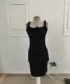 Kadın Askılı Bağcıklı Kısa Bürümcük Elbise