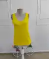 Kadın Askılı Geniş V Yakalı Viskon Bluz