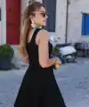 Kadın Askılı Kare Yakalı Kısa Modal Elbise