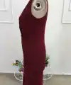 Kadın Askılı Kruvaze Yakalı Büzgülü Kısa Ithal Krep Elbise