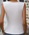 Kadın Askılı V Dantel Yakalı Kaşkorse Bluz