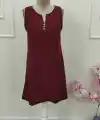 Kadın Askılı V Yakalı Mini Elbise